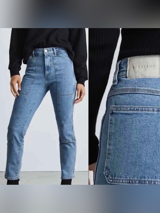 Everlane Denim - Everlane Utility Cheeky Jean The Original Cheeky Jean in Washed Blue